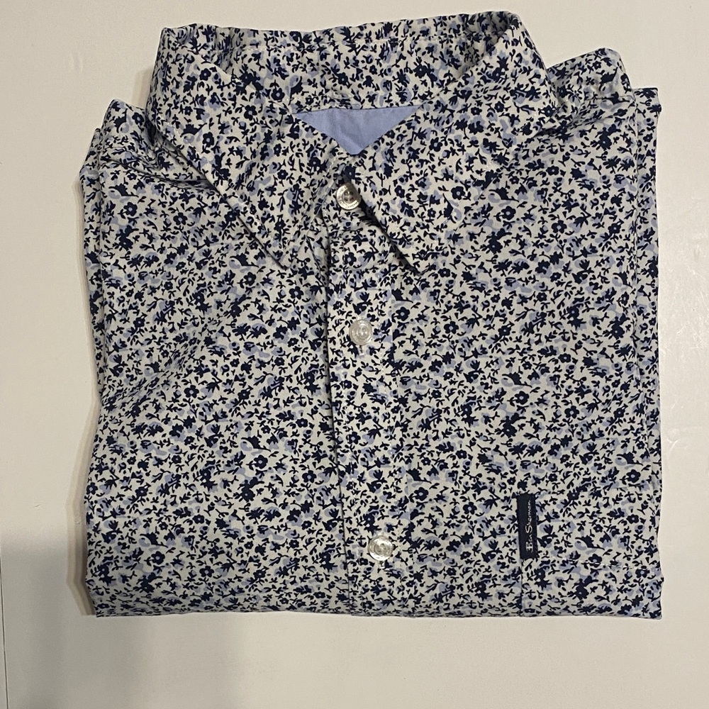 NWOT Ben Sherman Navy Floral Men's Shirt Size XL